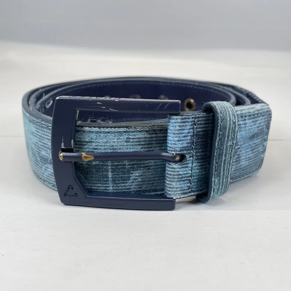 Cuater Travis Mathew Golf Belt Blue Flora Tropical Palm Tree Print Size 38-42